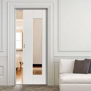Porte <span class=keywords><strong>coulissante</strong></span> en bois à encastrer pour hôtel, appartement, intérieur de maison dorée, autres portes - Product Image 3