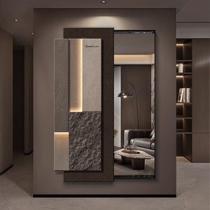 Pha lê sứ sơn nhà máy Acrylic tường nghệ thuật trang trí LED tầng gương hình học trang trí bức tranh tường gương - Product Image 4