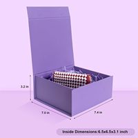Boîte cadeau pliable violette à fermeture magnétique avec couvercle, emballage cadeau polyvalent pour offrir des cadeaux pour toutes les occasions