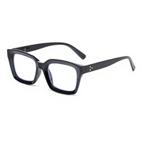 Lunettes de presbytie 2419 Spring Leg avec verres transparents anti-lumière bleue, HD, pour personnes âgées, non pliables, anti-fatigue, pour visages carrés, avec étui