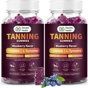 Zuckerfreie Vegane Selbstbräunungs-Gummibärchen Zehn Gummibärchen für Bräune Selbstbräuner-Gummis - Product Image 1