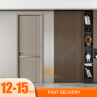 Arrivée écologique sans peinture entrée cristal de carbone insonorisé couleur correspondant hôtel pour porte en bois nouvelle porte de taux de feu en bois