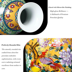 Commercio all'ingrosso tradizionale smalto ornamento di colore decorativo in porcellana antico <span class=keywords><strong>vaso</strong></span> in ceramica <span class=keywords><strong>vaso</strong></span> da tavolo per la decorazione della casa - Product Image 5