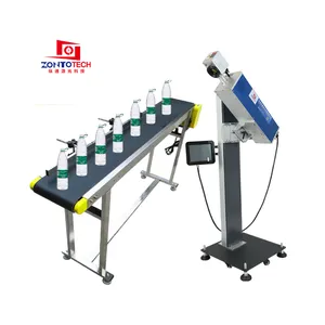 Garrafa laser de plástico, máquina de gravação/código data da série garrafa laser impressora de marcação para garrafa de água pet