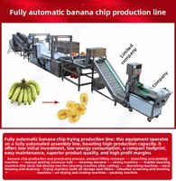 Ligne de production de chips de banane jaune salée et épicée, machines de fabrication de chips croustillantes, ligne de production de snacks de chips de plantain avec emballage