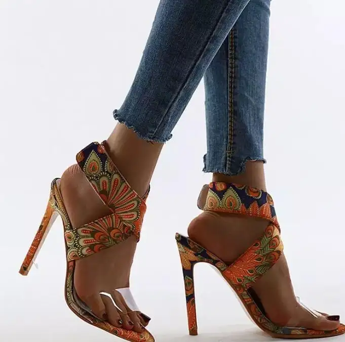 Stiletto-Sandalias de tacón medio alto para mujer, zapatos de tacón alto a la moda, novedad de verano 2022