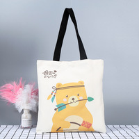 Sacs fourre-tout en toile avec logo personnalisé imprimé, sacs vierges en coton blanc pour sublimation, sacs de shopping en toile réutilisables avec logos