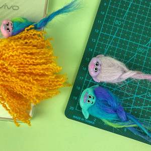 Mini poupées <span class=keywords><strong>Trolls</strong></span> vintage en PVC, poupées porte-bonheur, jouets magiques à cheveux féériques, collection de jouets pour enfants, pour projets scolaires, arts et artisanat, cadeaux de fête - Product Image 6