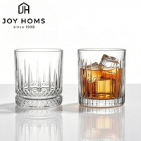 Verres à whisky et scotch en verre à la mode ancienne, fabriqués à la machine, 11 oz, personnalisés, classiques, sans plomb, avec bord doré, vente en gros directe usine