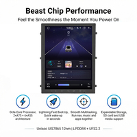 Autoradio LODARK N5Pro 9,7 pouces QLED avec écran tactile, Android 14, CarPlay sans fil, Android Auto, WiFi 5G, 36EQ DSP Audio, Navigation automobile