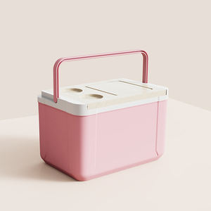 Glacière en plastique portable 14 <span class=keywords><strong>litres</strong></span> glacière couvercle en <span class=keywords><strong>bois</strong></span> avec cutter - Product Image 2