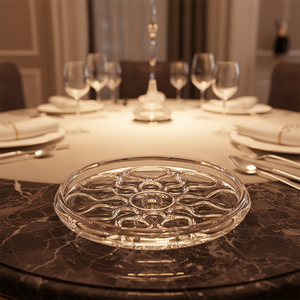 37.8cm Kitchen Sealed Tank hollow flower Home Decoration Wedding crystal glass Candy Storage Container Glass Candy fruit bowl - Product Image 4