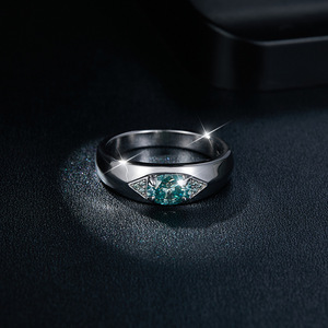 Hip-Hop Modeschmuck Herren & Damen Moissanit-<span class=keywords><strong>Ring</strong></span> 925 Sterling Silber Feiner Schmuck - Product Image 5