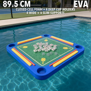 Mesa <span class=keywords><strong>de</strong></span> Mahjong Flotante para Club <span class=keywords><strong>de</strong></span> Pickleball, Tapete <span class=keywords><strong>de</strong></span> Espuma EVA, Alfombrilla Multijuego para Mahjong Americano, <span class=keywords><strong>Rummy</strong></span> y <span class=keywords><strong>Cartas</strong></span> Impermeables - Product Image 4