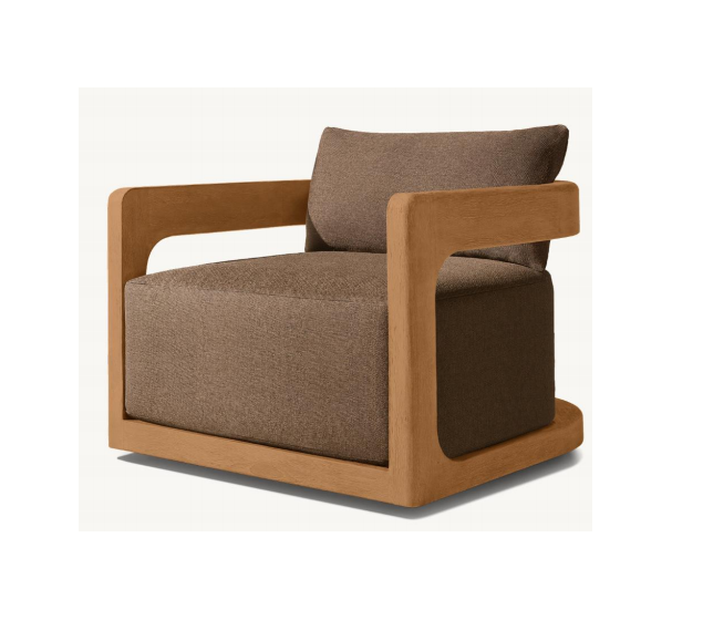 Wooden Outdoor Garden Sofa Sets Customized Outdoor Teak Sofa Luxury Leisure Chair