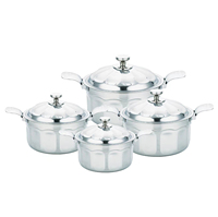 Nouvel Arrivage – Ensemble de 8 casseroles modernes en acier inoxydable, durables, écologiques, compatibles gaz et induction, lavage à la main facile