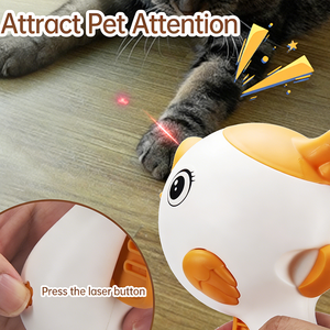 <span class=keywords><strong>Lanceur</strong></span> de friandises multifonctionnel 2-en-1 AJB pour chats et chiens avec lumière laser, jouet interactif pour chat, design amélioré pour le jeu et l'entraînement - Product Image 4