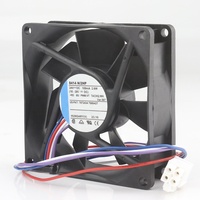 Ventilateur de refroidissement axial 12V 48V DC 24V 109mA 2.6W AC EC 8025 80X80X25MM 8CM à grand débit d'air, double roulement à billes, 4 fils, 8414N/2HP