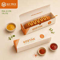 Boîte à corn-dogs personnalisée de qualité alimentaire avec couvercle, barquette jetable pour hot-dogs à emporter, emballage pour saucisses et snacks