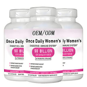 Probióticos de Alta Calidad para Mujeres Adultas, 50 Mil Millones de UFC, con Arándano <span class=keywords><strong>Rojo</strong></span>, Apoyo Inmunológico a Base de Hierbas, Cápsulas de Fibra Dietética, No Apto para Embarazadas - Product Image 1