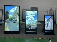 55 pouces extérieur étanche Android pliable Portable publicité alimenté par batterie affichage numérique Lcd affiche écran avec caméra