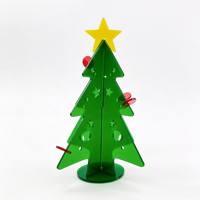 Arbre de Noël en acrylique coloré découpé au laser sur mesure, décoration de Noël en acrylique à assembler soi-même, vente en gros