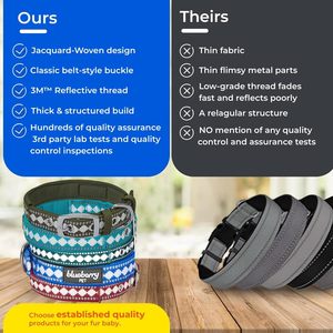 Collar Personalizado para Perro, Correa para Mascotas, Suave y Cómodo, Estilo a Cuadros Rojos, Diseño Acolchado, Collar Ajustable para Perro - Product Image 4