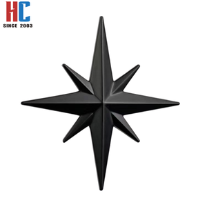 Emblème de <span class=keywords><strong>voiture</strong></span> en métal émaillé 3D personnalisé, étoile du Nord, étoile boussole, étoile croisée, écusson latéral de garde-boue, écusson arrière, fabrication usine avec 20 ans d'expérience - Product Image 3