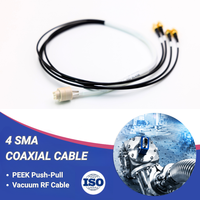 Faisceau de câblage coaxial 4 SMA avec traversées personnalisées pour système de vide semi-conducteur