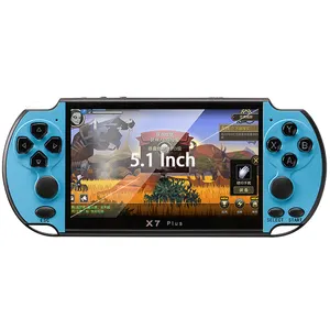 Factory Direct Supply X7 Plus 5.1-inch HD Large Screen 8GB Double Rockers Handheld Game Console With High Quality