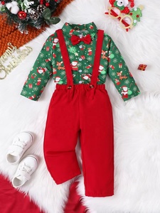Nuovo Stile 2025 Abbigliamento Natalizio per Bambini - Completo Due Pezzi per Ragazzi - Vestito Natalizio per Neonati - Set per Ragazzi - Product Image 5