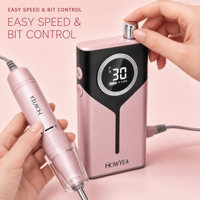 Machine à ongles électrique Howyea 30000 tr/min sans fil rechargeable portable pour manucure et ponceuse à ongles pour salon et usage domestique