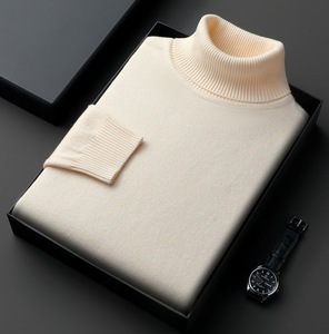 Suéter de <span class=keywords><strong>cuello</strong></span> <span class=keywords><strong>alto</strong></span> de punto grueso y cálido para <span class=keywords><strong>hombre</strong></span>, estilo casual, venta al por mayor - Product Image 6