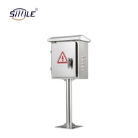 CHNSMILE NEMA 4X IP65 Caja de Montaje en Pared/Poste de Acero Inoxidable con Acabado Cepillado/Recubrimiento en Polvo, Cajas de Panel Eléctrico