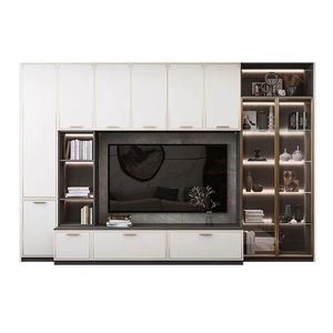 Mueble de TV Moderno de Madera Maciza Ajustable, Consola Multimedia para Sala de Estar, Muebles de Estilo Rústico para Dormitorio - Product Image 2
