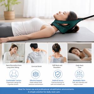 Sangle de traction cervicale respirante en toile Degao, harnais confortable pour étirement du cou, pour la physiothérapie à domicile, soulagement de la douleur au cou - Product Image 2