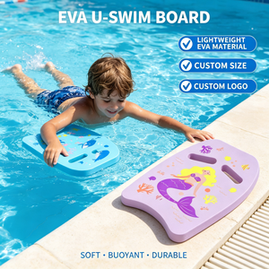 JW-01039 Planche de natation en mousse EVA personnalisée par le fabricant, type U, équipement de natation avec impression de logo - Product Image 3