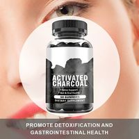 HDK OEM ODM Gommes au charbon actif de coque de noix de coco, soutien détoxifiant, végétalien, sans sucre, pour la santé digestive et orale, supplément de nettoyage intestinal