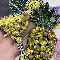 Appliques 3D animaux et fruits faites à la main en feutre non tissé, à coudre, avec sequins, perles et strass pour vêtements