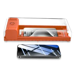 Kit de cadre d'alignement automatique réutilisable pour iPhone 13 14Pro Max Nouveau film protecteur d'écran facile à installer Fonction anti-espion