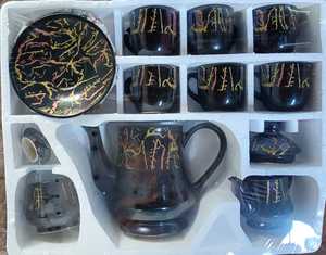 Black Marble Pattern Porcelain <b>Dinnerware</b> <b>Set</b> Ceramic Tea <b>Set</b> Cup and Saucer Round Plate Bowl Gift Tableware 15 pcs tea cup <b>set</b> - Product Image 1