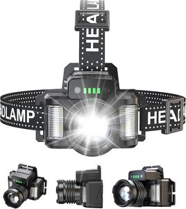 Linterna <span class=keywords><strong>Frontal</strong></span> LED de 30W con Alcance de 5000M, <span class=keywords><strong>Recargable</strong></span> con Batería 18650, Linterna <span class=keywords><strong>Frontal</strong></span> de Alta Potencia para Pesca - Product Image 1