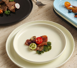 Bulk High Quality Matte Morandi Color Ceramic Dinnerware Set, Assorted Plates Bowls Mugs Custom Logo for Restaurant & Hotel - Product Image 4
