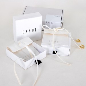Custom Logo <b>Thick</b> Sliding Jewelry Drawer Box Paper Gift Box for Necklace with Black Foam Premium Jewelry Packaging OEM - Product Image 4