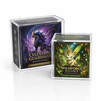 Boîte de rangement personnalisée en acrylique transparent pour cartes TCG japonaises, grande taille, pack d'extension, taille standard, boîte de rangement de haute qualité