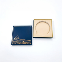 Boîtes rigides haut de gamme pour emballage de bijoux en gros avec impression de logo personnalisé, doublure en éponge et couvercle/base à fermeture magnétique