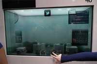 Panneau interactif d'affichage numérique 19 pouces, écran LCD transparent