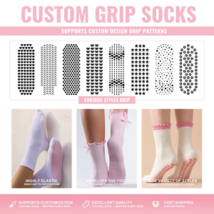 Custom logo Design High Quality Crew Pilates <b>Socks</b> With Bow Anti Slip Ruffle Yoga <b>Socks</b> Custom Women Pilates Grip <b>Socks</b> - Product Image 3