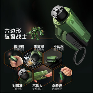 Marteau d'urgence 72x30x20mm en acier rapide avec pointe en alliage, résistant à l'eau, brise-vitre pour le sauvetage automobile - Product Image 4