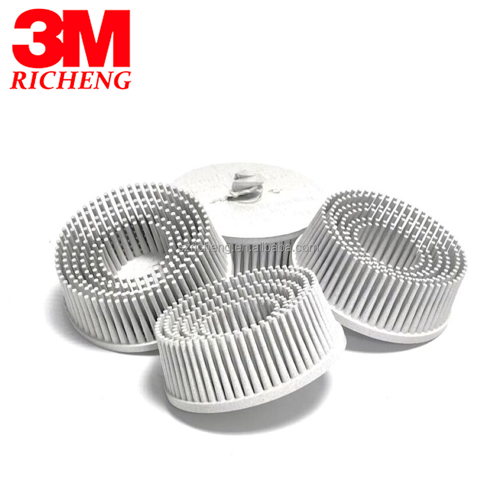 3M Scotch-Brite Roloc Bristle Disc – 120 Grit, 2-Inch Diameter, White, For Aluminum & Metal Surface Prep